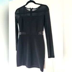 Forever 21 - Baddie Long Sleeved Mesh Cut Out Bodycon Mini Dress Small